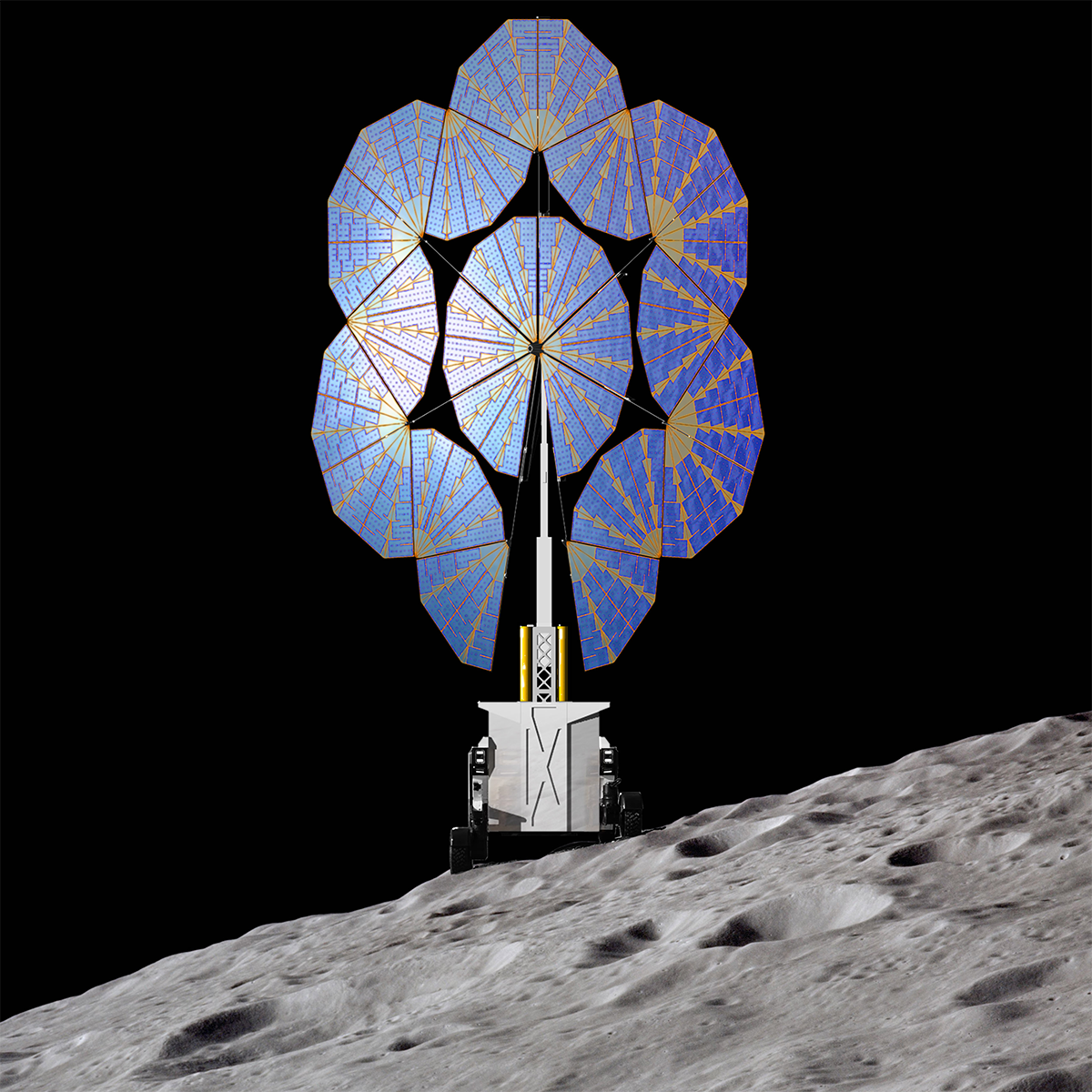 Lunar Module Rover Loading Flex Lunar Rover Integration - Folditure Space